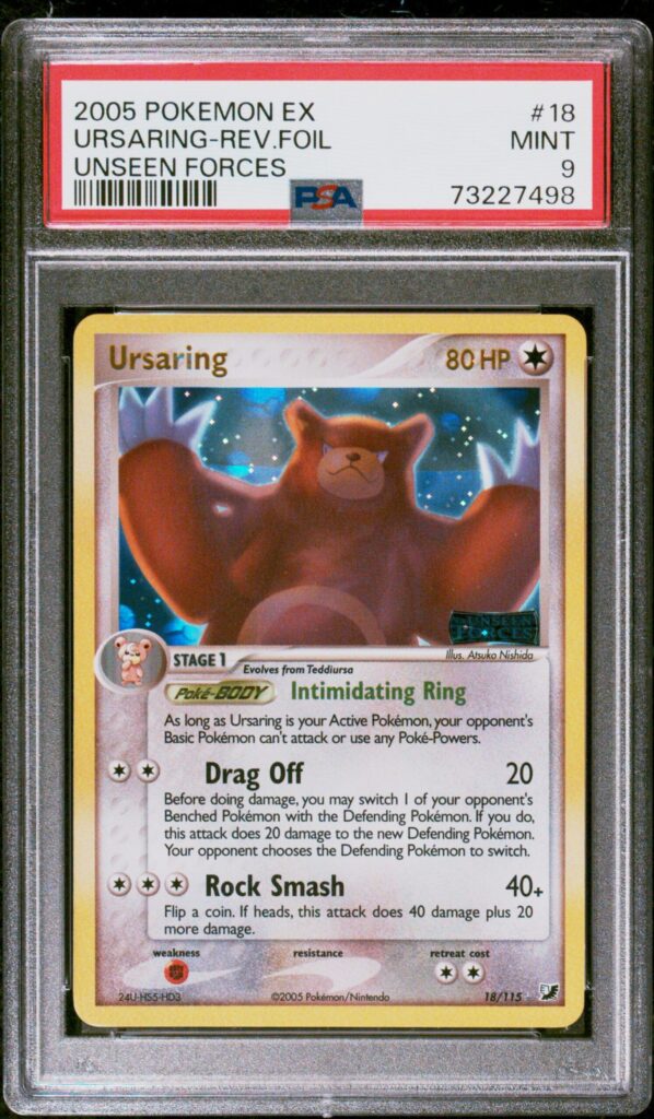 2005 · POKEMON EX UNSEEN FORCES · URSARING-REV.FOIL.STAMPED · #18 · PSA MINT 9