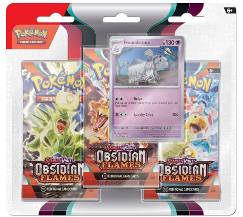 Pokémon Scarlet & Violet Obsidian Flames 3 Booster Blister Houndstone