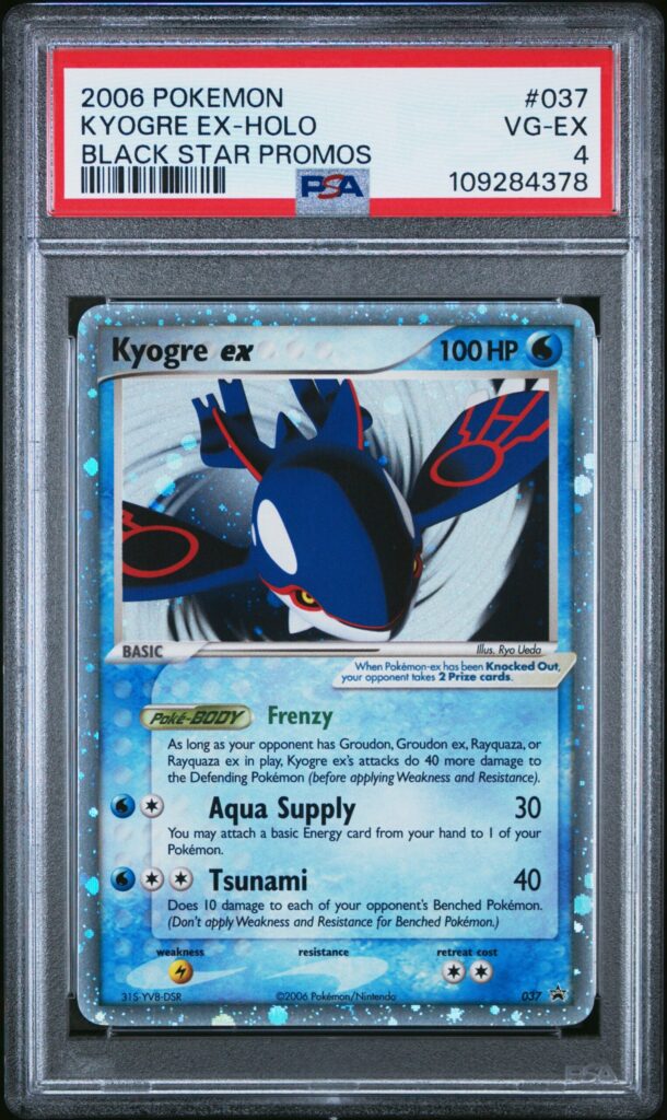 2006 · POKEMON BLACK STAR PROMOS · KYOGRE EX-HOLO · #037 · PSA VG-EX 4