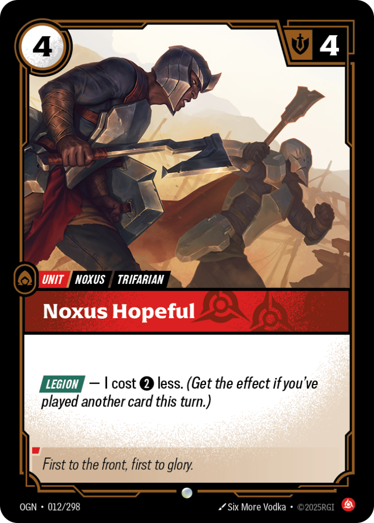 Noxus Hopeful OGN-012/298 – Origins – Non-Foil