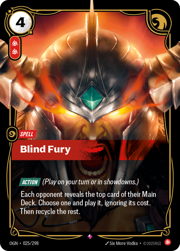 Blind Fury OGN-025/298 – Origins – Foil