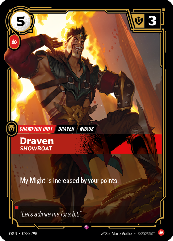 Draven, Showboat OGN-028/298 – Origins – Foil