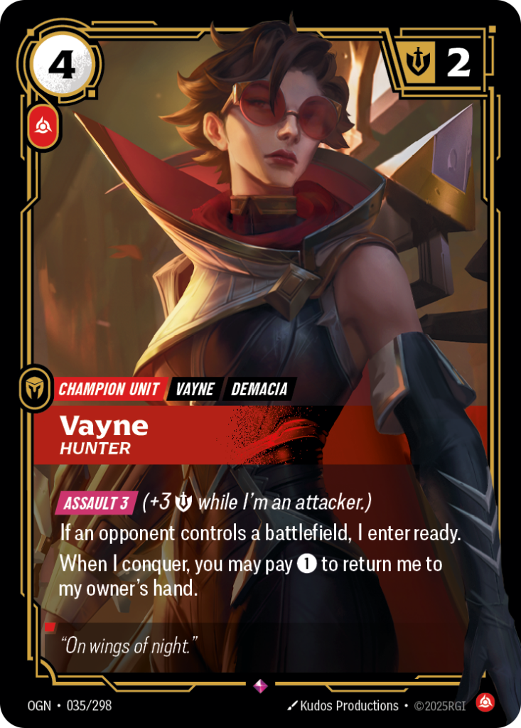 Vayne, Hunter OGN-035/298 – Origins – Foil