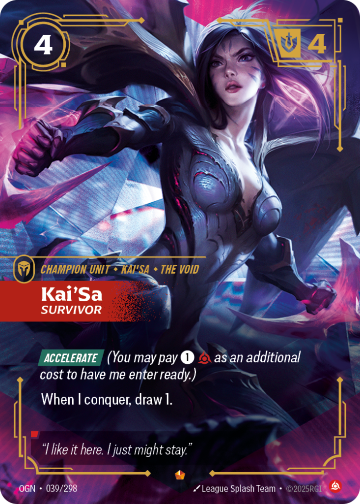 Kai'Sa, Survivor OGN-039/298 – Origins – Foil