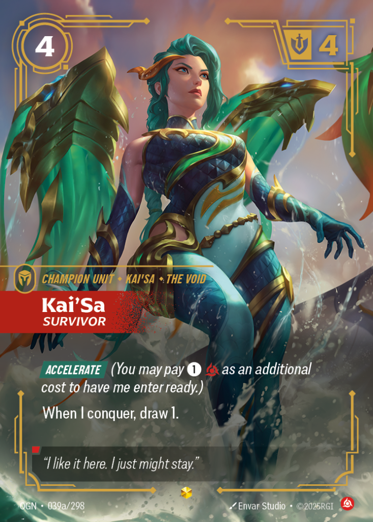 Kai'Sa, Survivor OGN-039A/298 – Origins – Alternate Art Foil