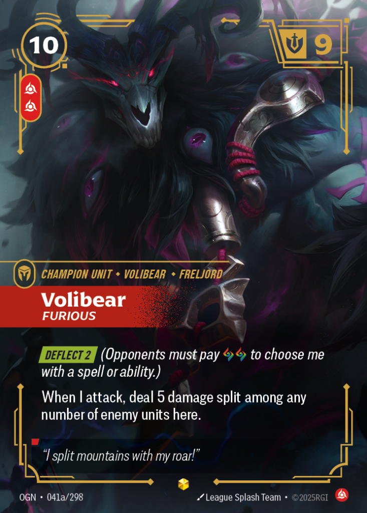 Volibear, Furious OGN-041A/298 – Origins – Alternate Art Foil