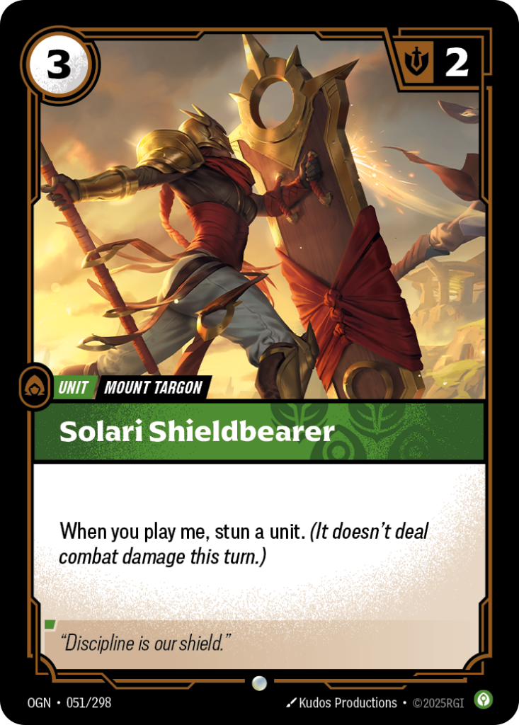 Solari Shieldbearer OGN-051/298 – Origins – Non-Foil