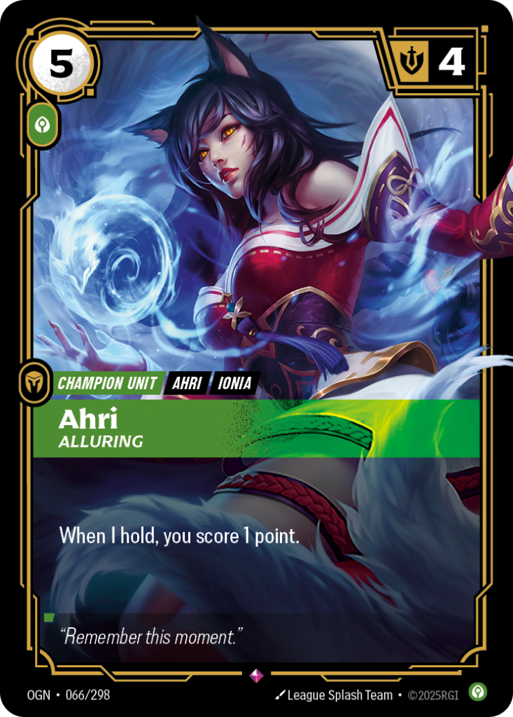 Ahri, Alluring OGN-066/298 – Origins – Foil