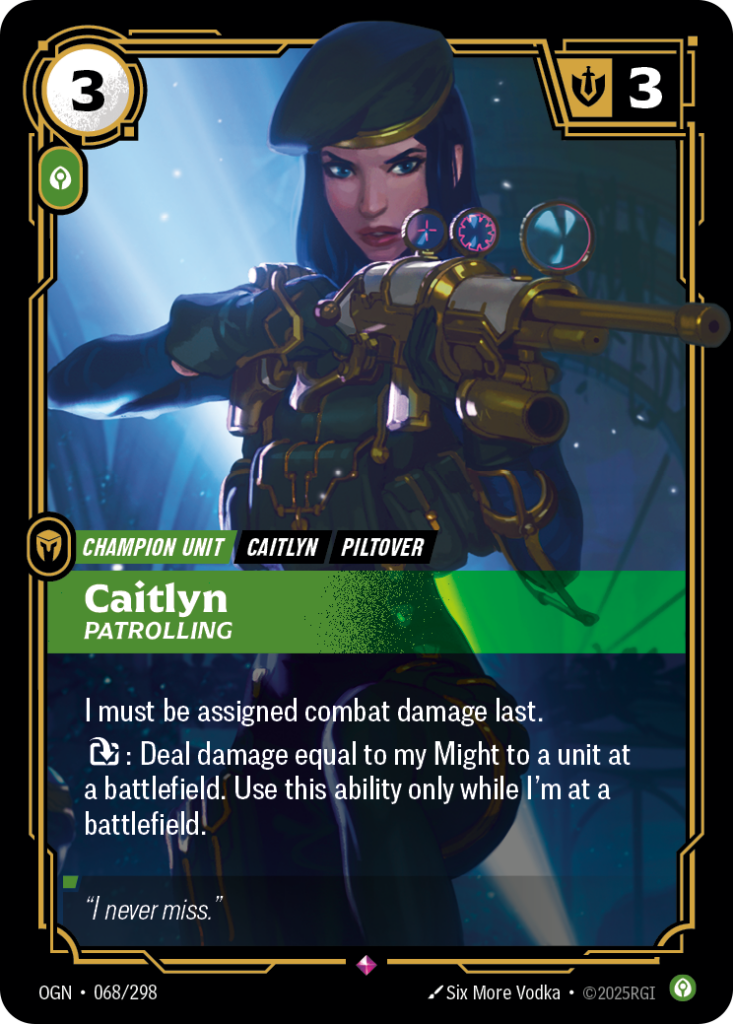 Caitlyn, Patrolling OGN-068/298 – Origins – Foil