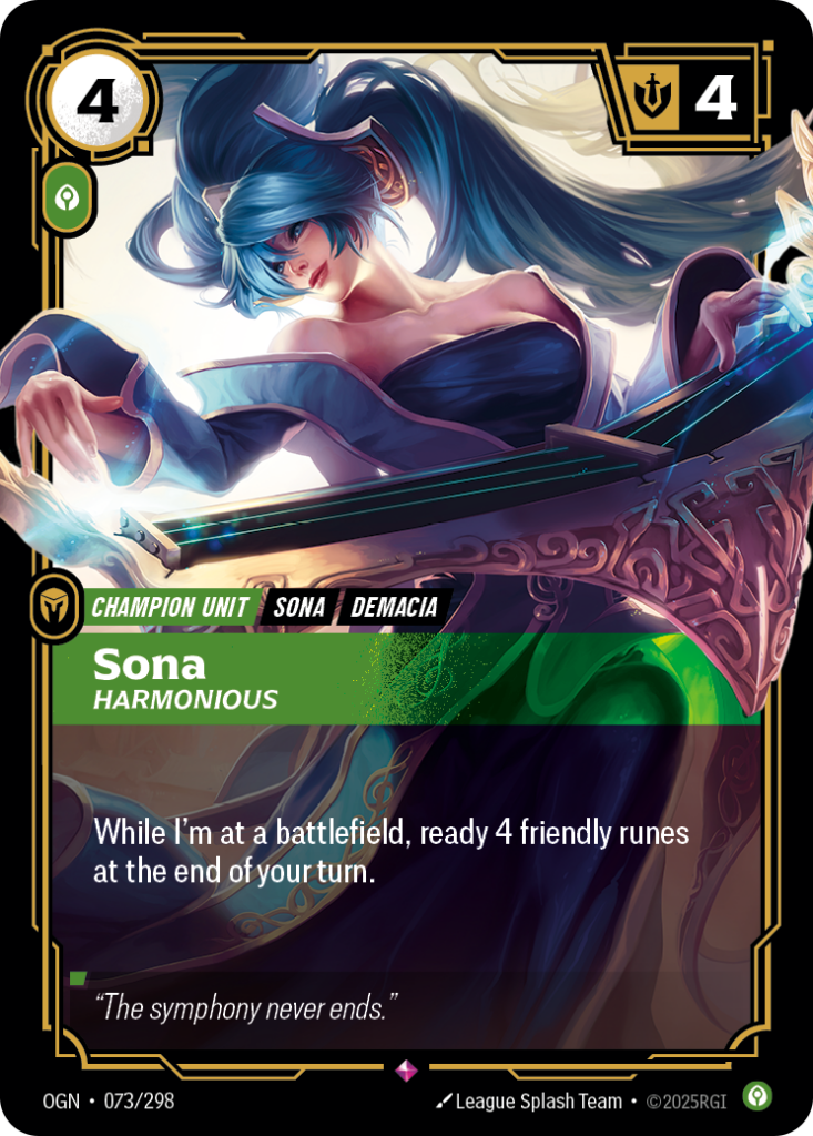 Sona, Harmonious OGN-073/298 – Origins – Foil