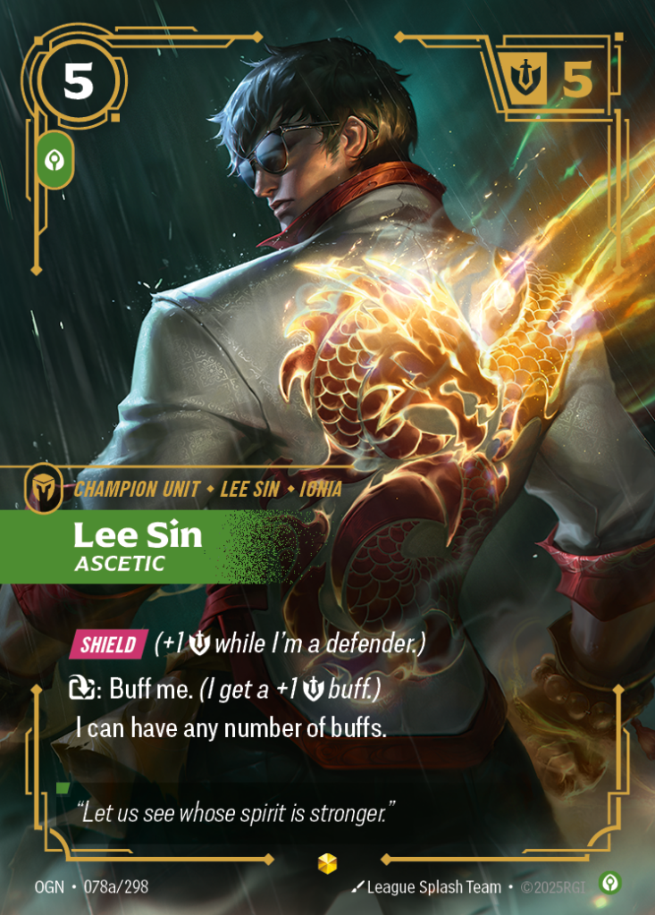 Lee Sin, Ascetic OGN-078A/298 – Origins – Alternate Art Foil