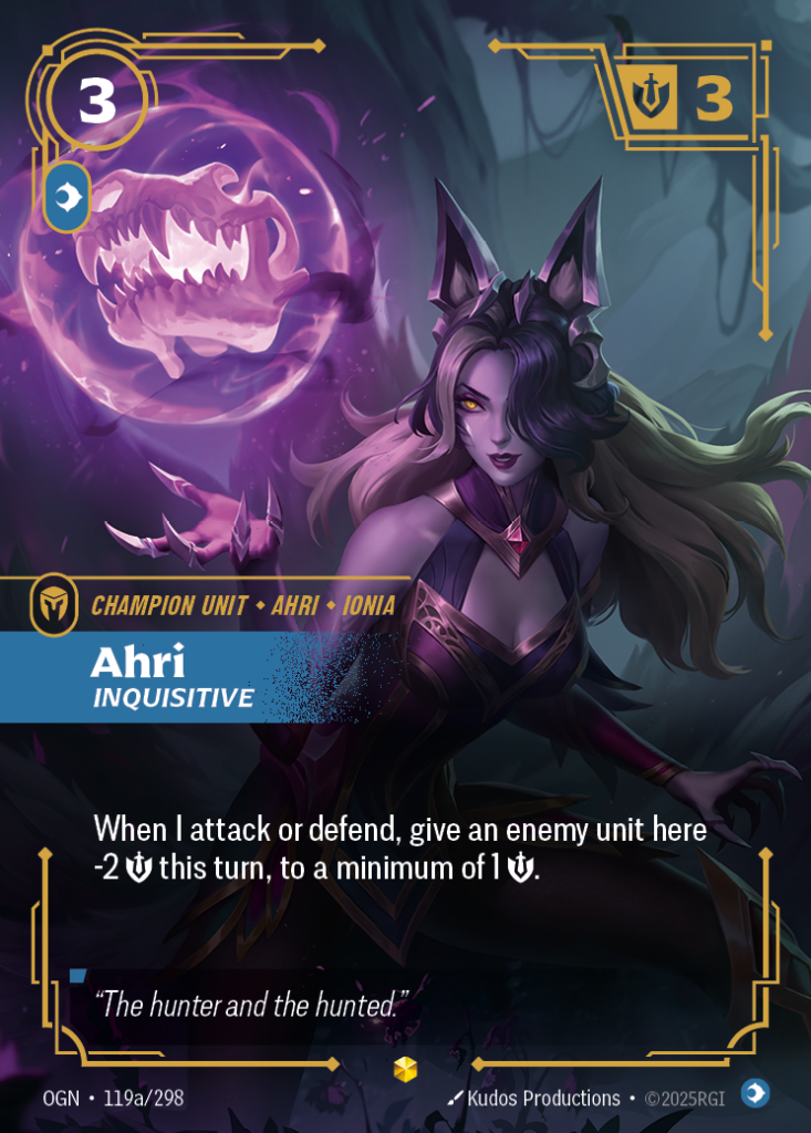 Ahri, Inquisitive OGN-119A/298 – Origins – Alternate Art Foil
