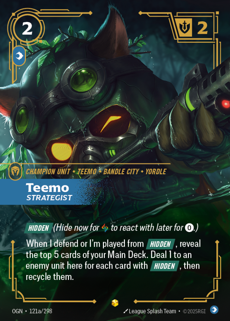 Teemo, Strategist OGN-121A/298 – Origins – Alternate Art Foil