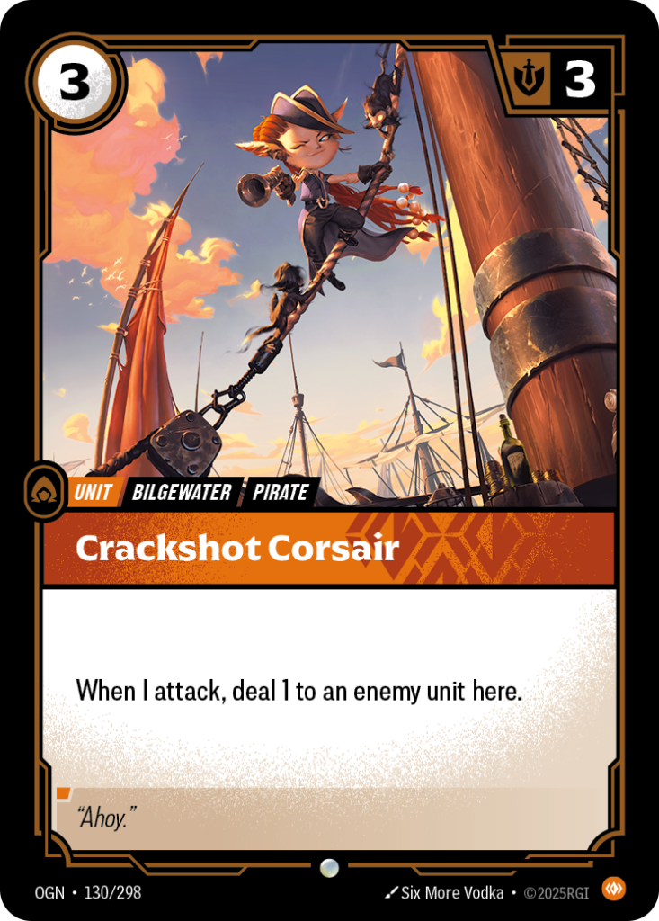 Crackshot Corsair OGN-130/298 – Origins – Foil