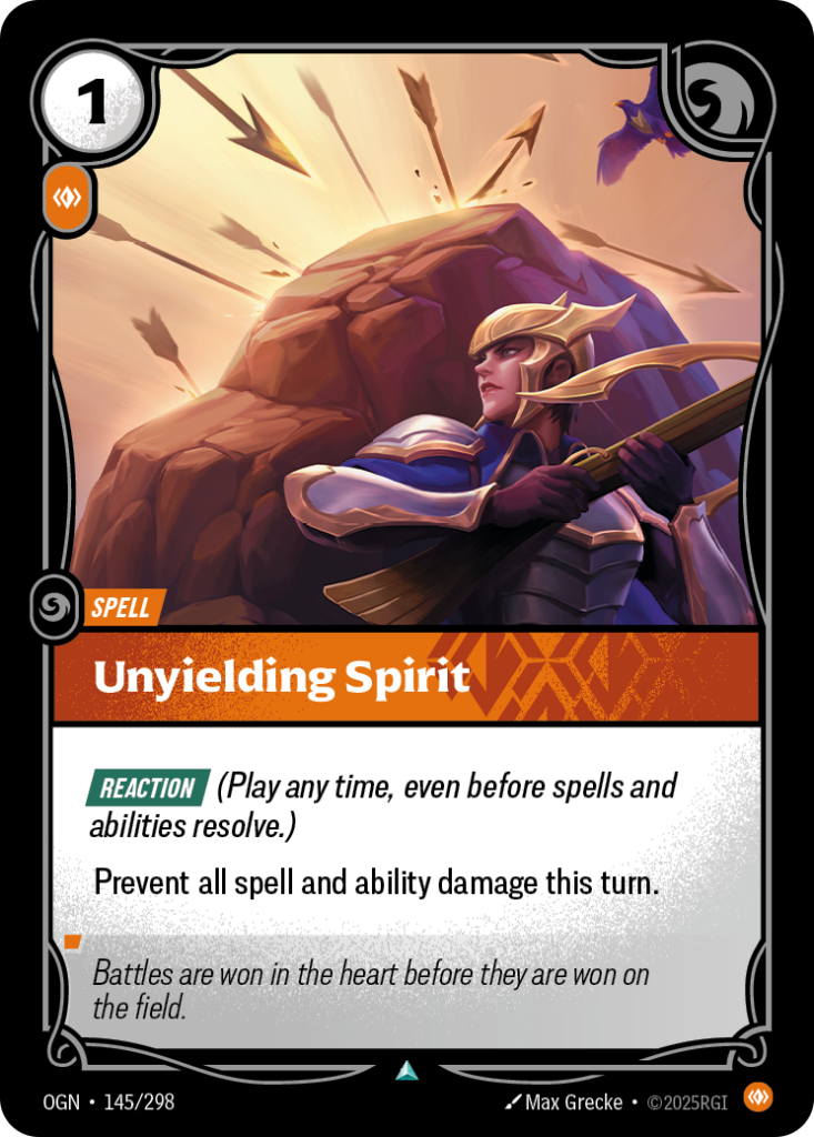 Unyielding Spirit OGN-145/298 – Origins – Foil