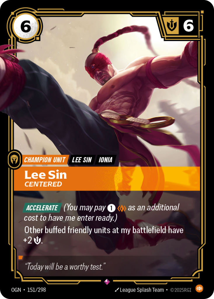 Lee Sin, Centered OGN-151/298 – Origins – Foil