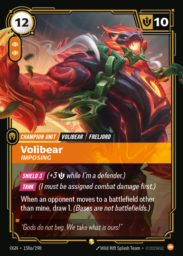 Volibear, Imposing OGN-158A/298 – Origins – Alternate Art Foil