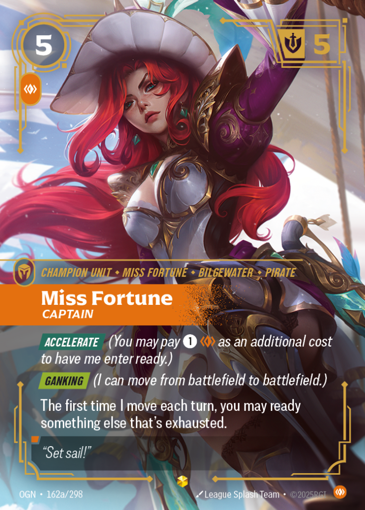 Miss Fortune, Captain OGN-162A/298 – Origins – Alternate Art Foil