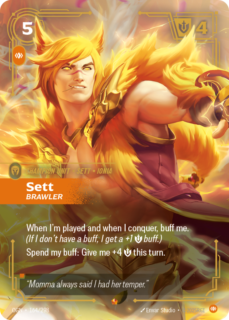 Sett, Brawler OGN-164/298 – Origins – Foil