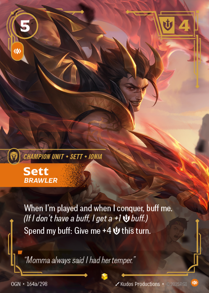 Sett, Brawler OGN-164A/298 – Origins – Alternate Art Foil