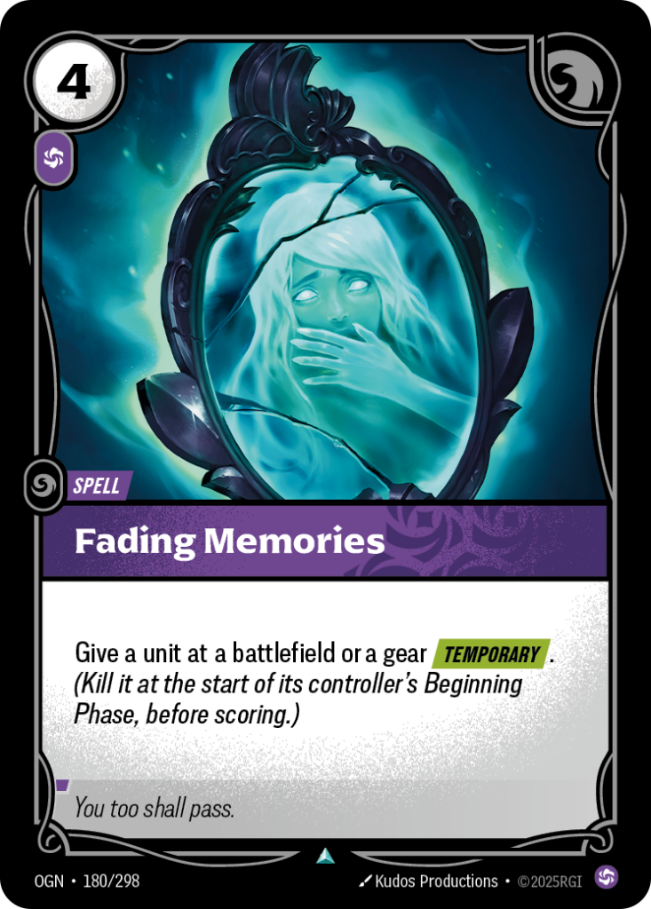 Fading Memories OGN-180/298 – Origins – Non-Foil