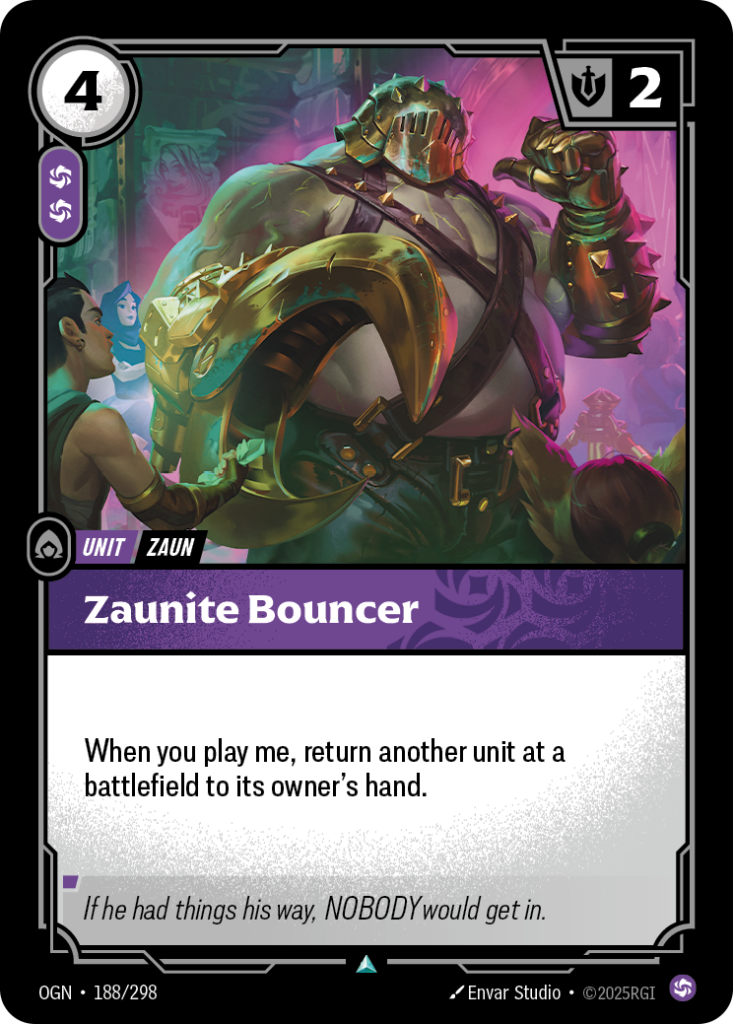 Zaunite Bouncer OGN-188/298 – Origins – Foil