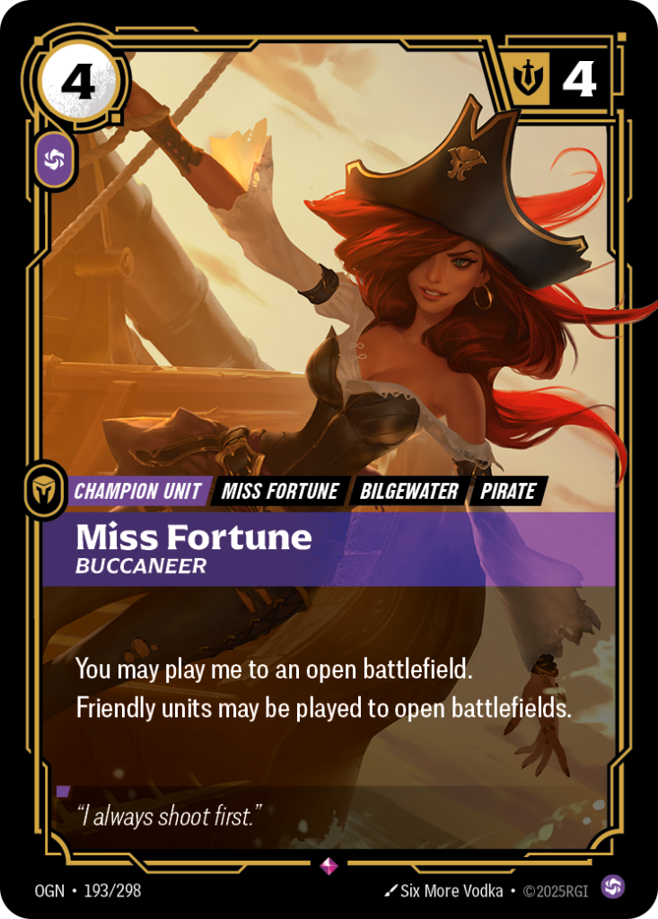 Miss Fortune, Buccaneer OGN-193/298 – Origins – Foil