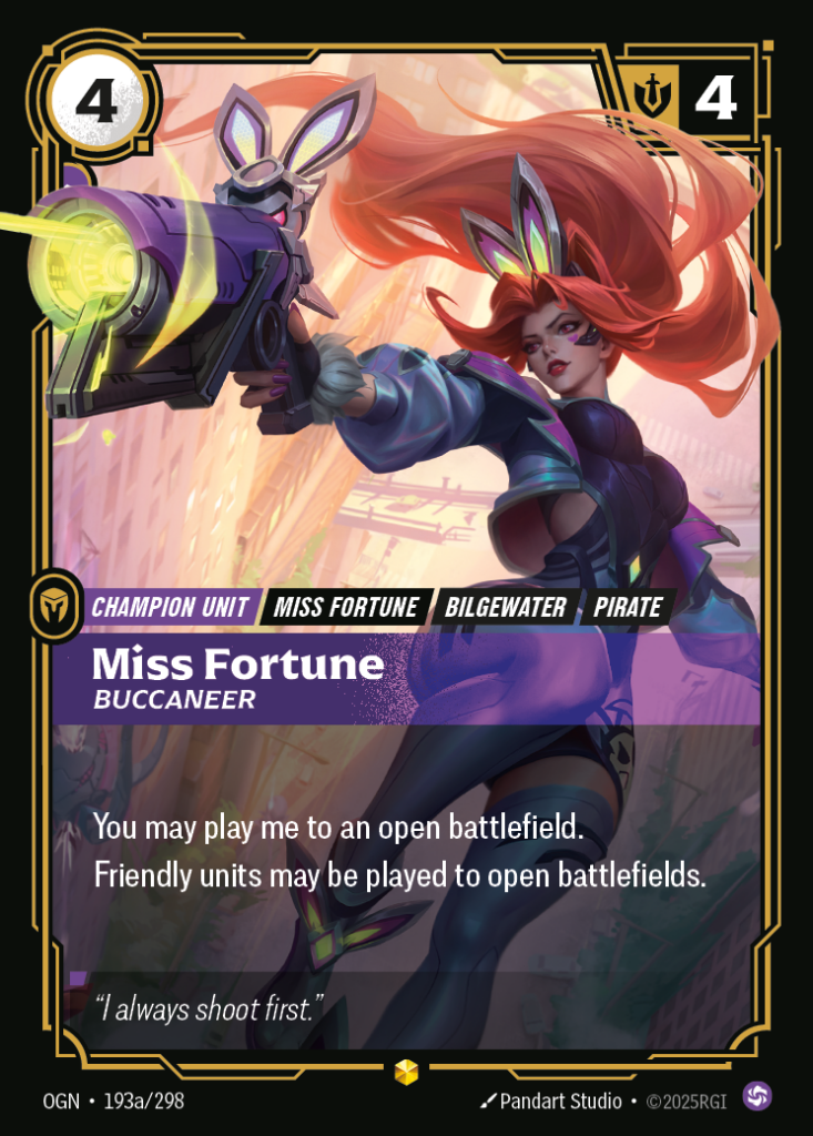 Miss Fortune, Buccaneer OGN-193A/298 – Origins – Alternate Art Foil