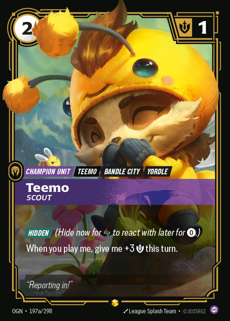 Teemo, Scout OGN-197A/298 – Origins – Alternate Art Foil