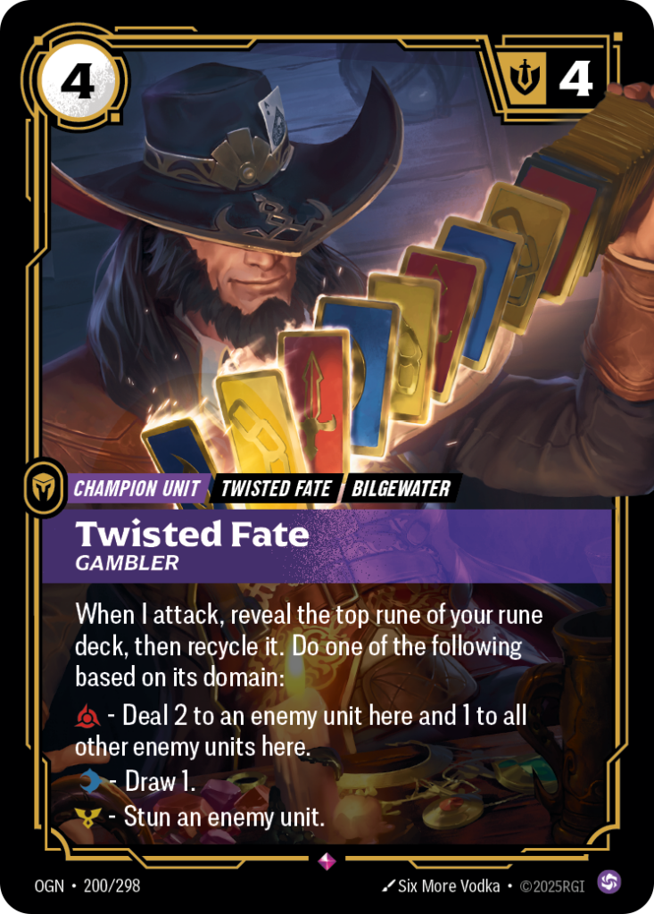 Twisted Fate, Gambler OGN-200/298 – Origins – Foil
