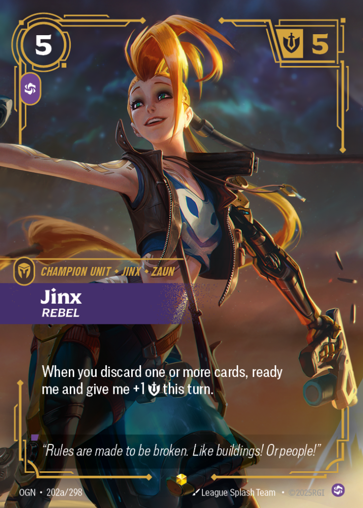 Jinx, Rebel OGN-202A/298 – Origins – Alternate Art Foil