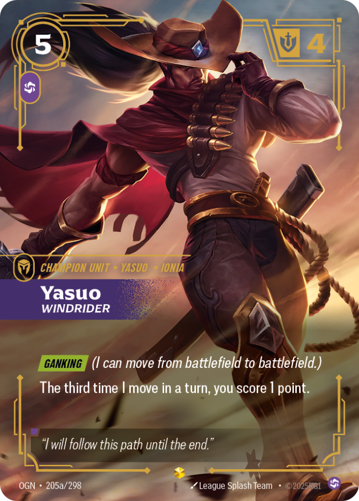 Yasuo, Windrider OGN-205A/298 – Origins – Alternate Art Foil