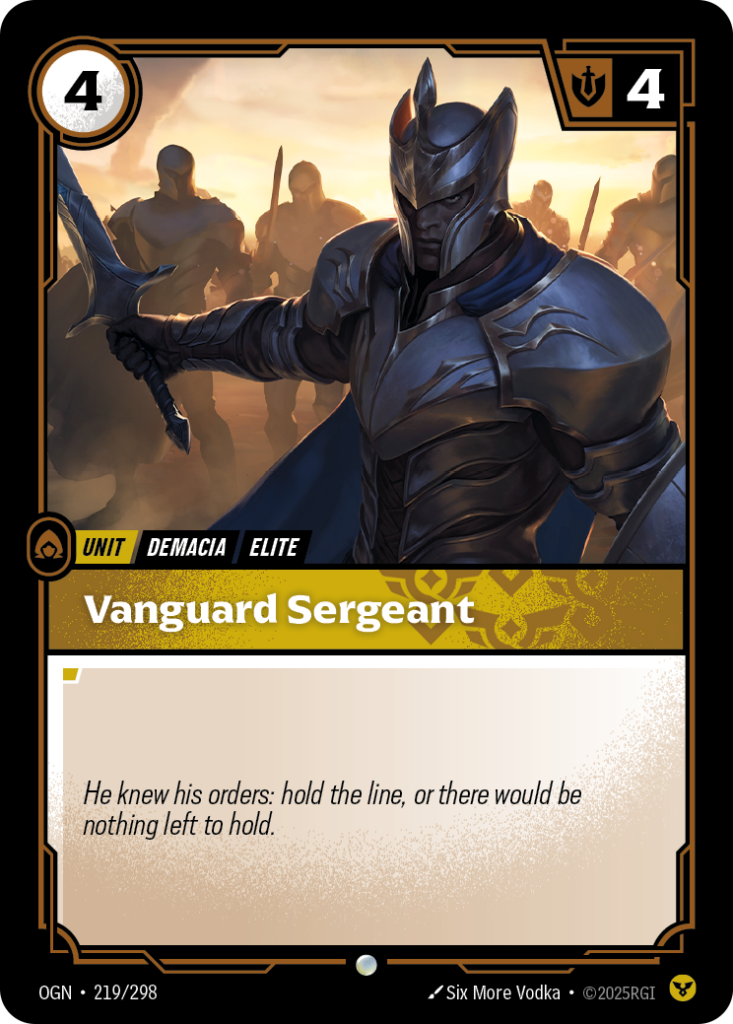 Vanguard Sergeant OGN-219/298 – Origins – Foil