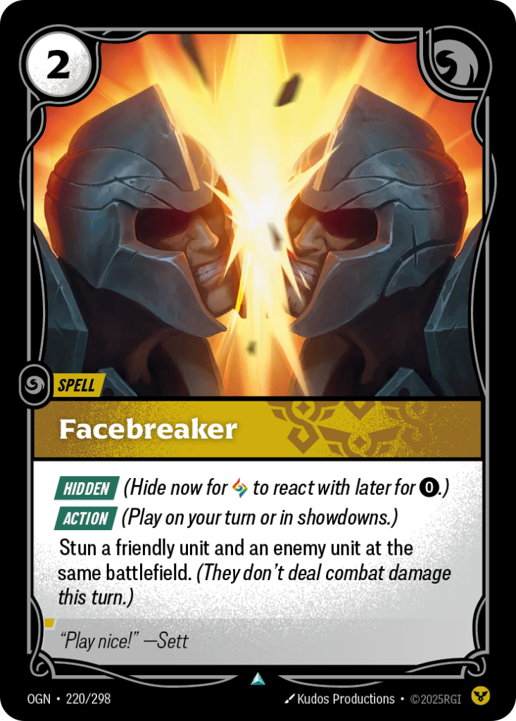 Facebreaker OGN-220/298 – Origins – Non-Foil