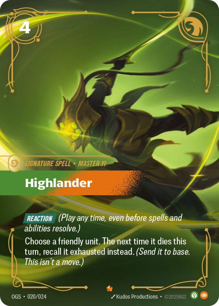 Highlander OGS-020/024 – Proving Grounds – Non-Foil