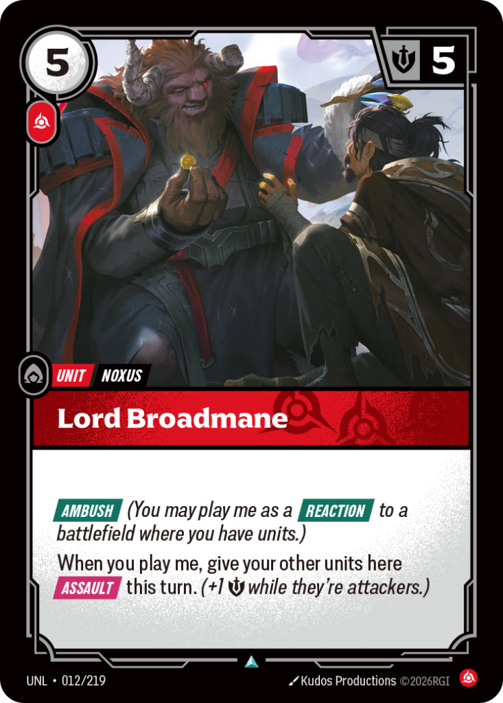 Lord Broadmane UNL-012/219 – Unleashed – Non-Foil