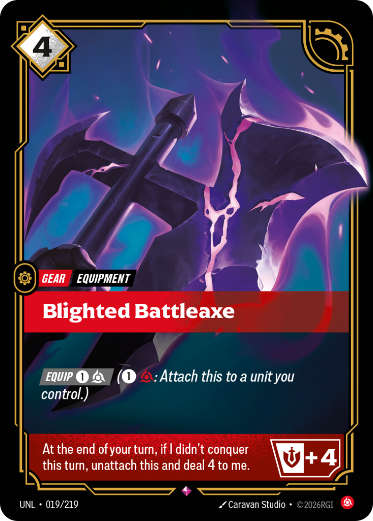 Blighted Battleaxe UNL-019/219 – Unleashed – Foil