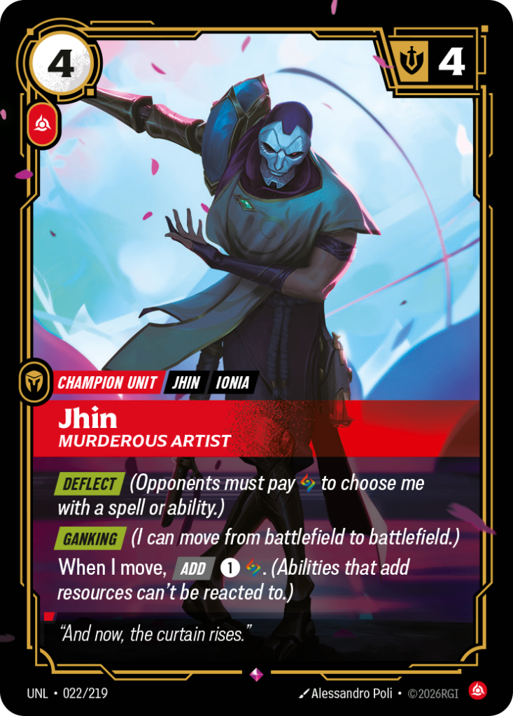 Jhin, Murderous Artist UNL-022/219 – Unleashed – Foil