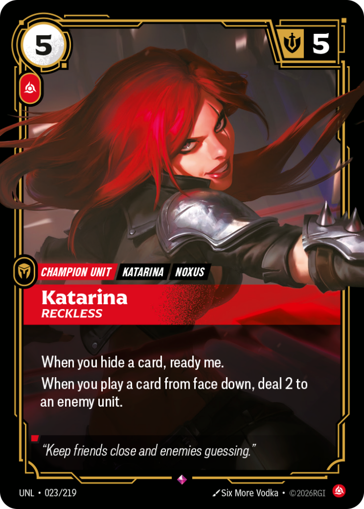 Katarina, Reckless UNL-023/219 – Unleashed – Foil