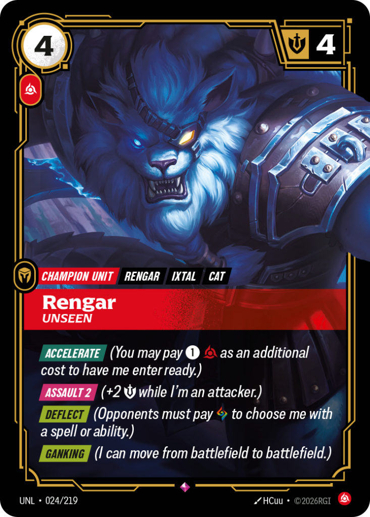 Rengar, Unseen UNL-024/219 – Unleashed – Foil