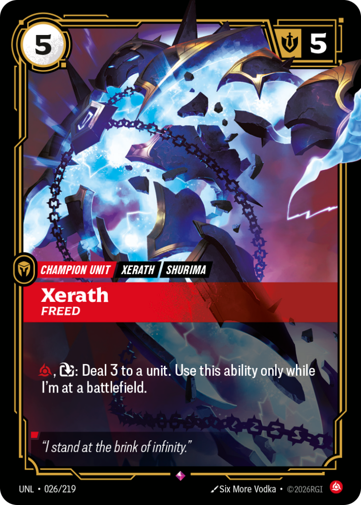 Xerath, Freed UNL-026/219 – Unleashed – Foil