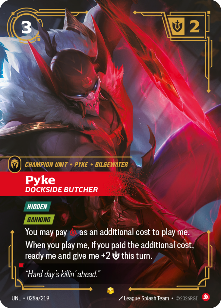 Pyke, Dockside Butcher UNL-028A/219 – Unleashed – Alternate Art Foil
