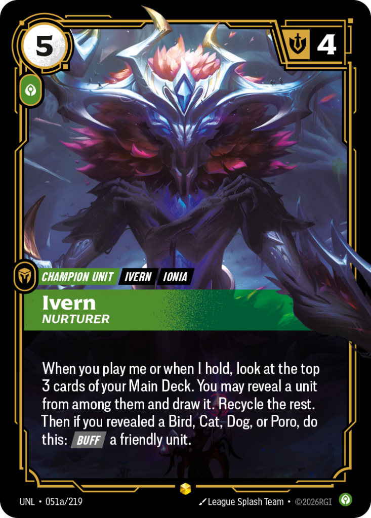 Ivern, Nurturer UNL-051A/219 – Unleashed – Alternate Art Foil