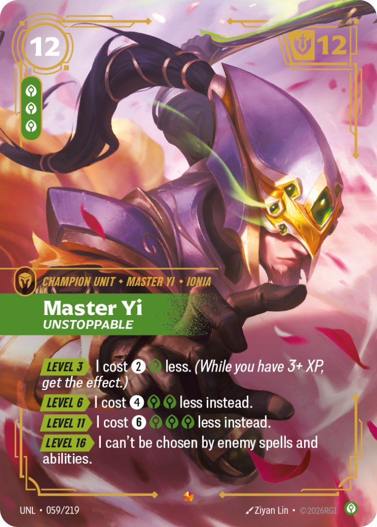 Master Yi, Unstoppable UNL-059/219 – Unleashed – Foil