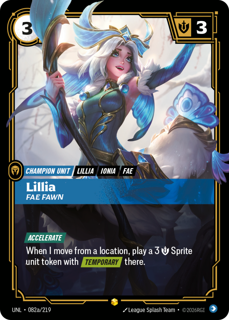 Lillia, Fae Fawn UNL-082A/219 – Unleashed – Alternate Art Foil