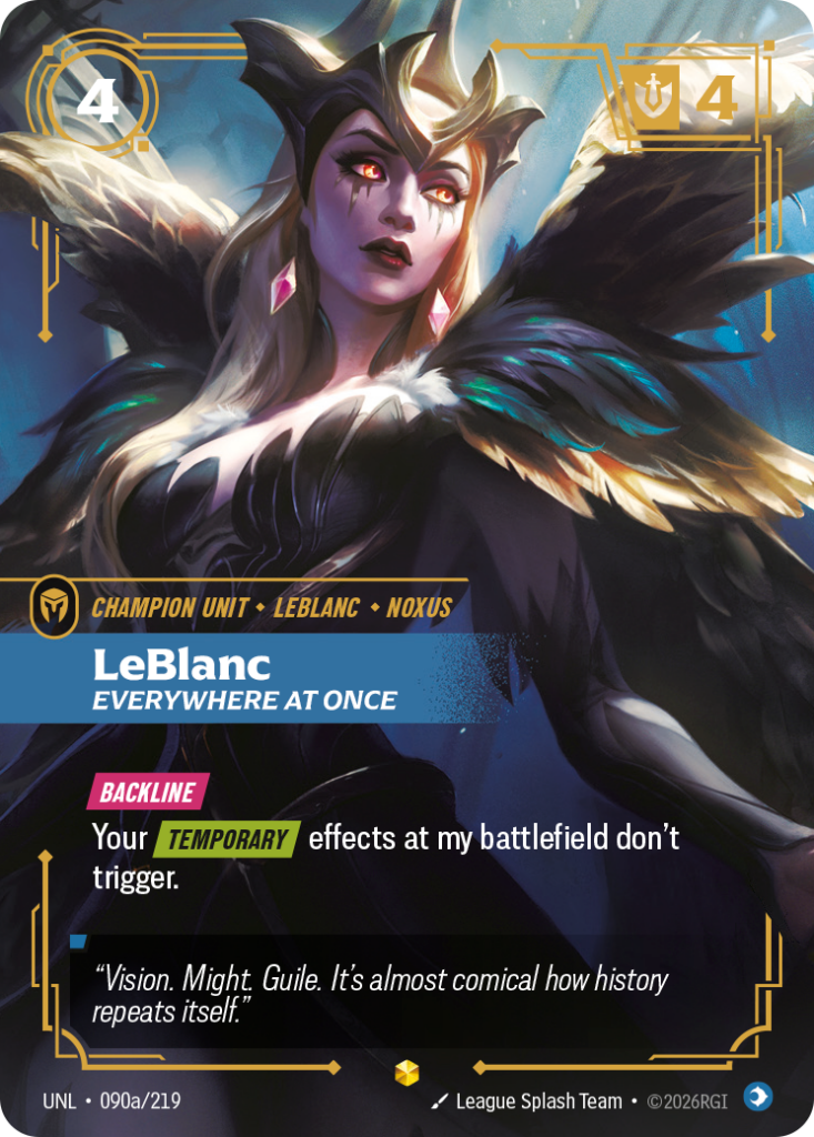 LeBlanc, Everywhere at Once UNL-090A/219 – Unleashed – Alternate Art Foil