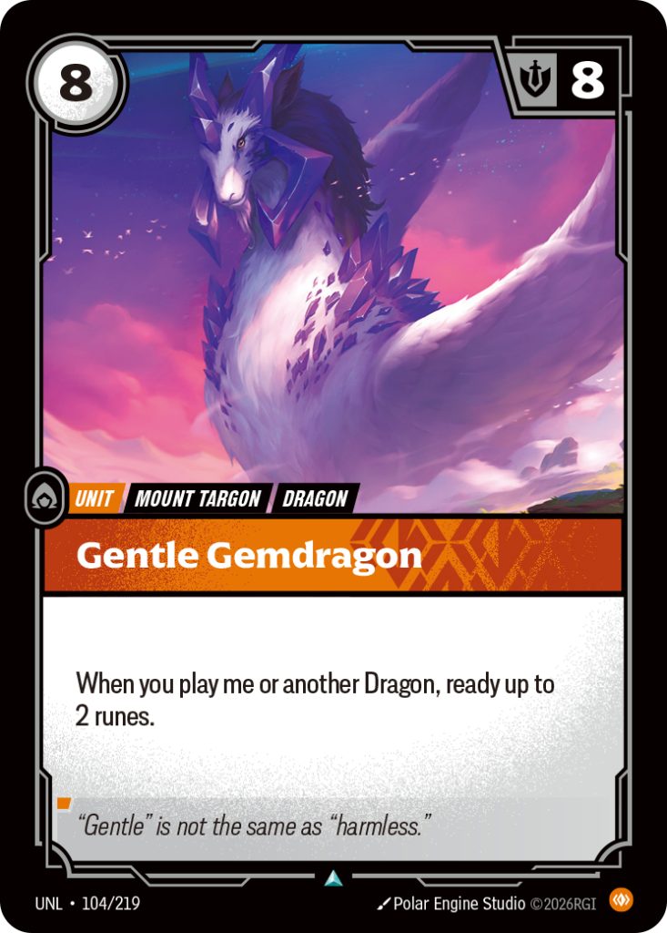Gentle Gemdragon UNL-104/219 – Unleashed – Foil