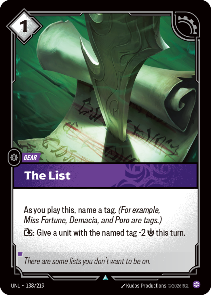 The List UNL-138/219 – Unleashed – Non-Foil