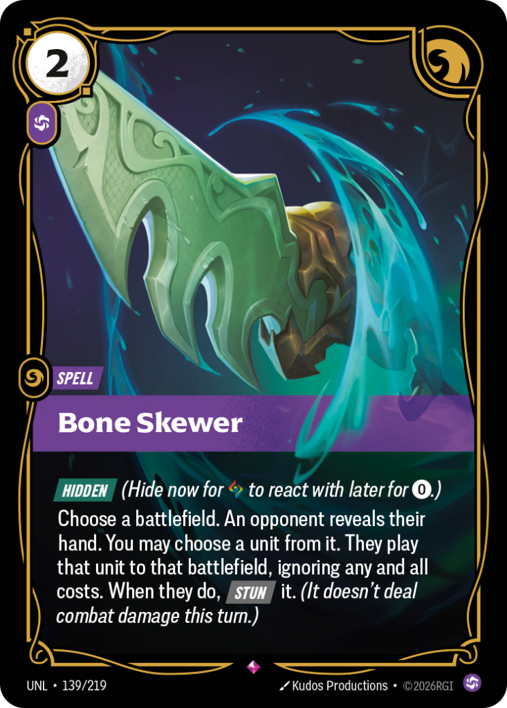 Bone Skewer UNL-139/219 – Unleashed – Foil