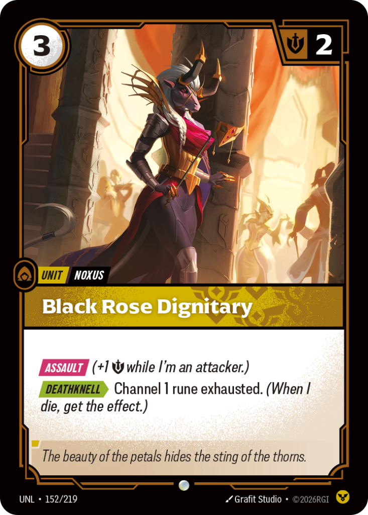 Black Rose Dignitary UNL-152/219 – Unleashed – Foil